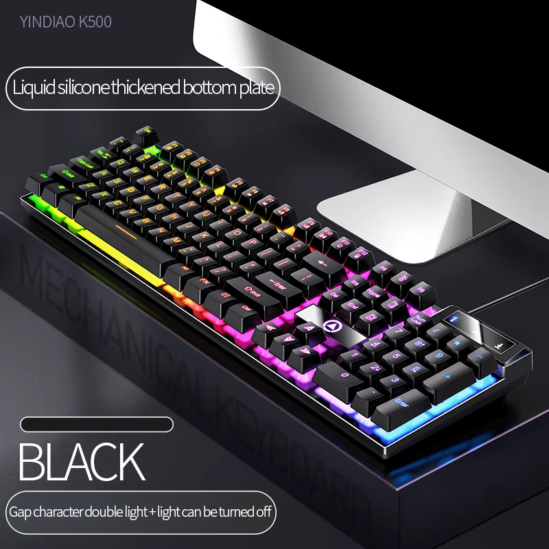 104 touches clavier de jeu clavier filaire couleur correspondant rétro-éclairé sensation mécanique o