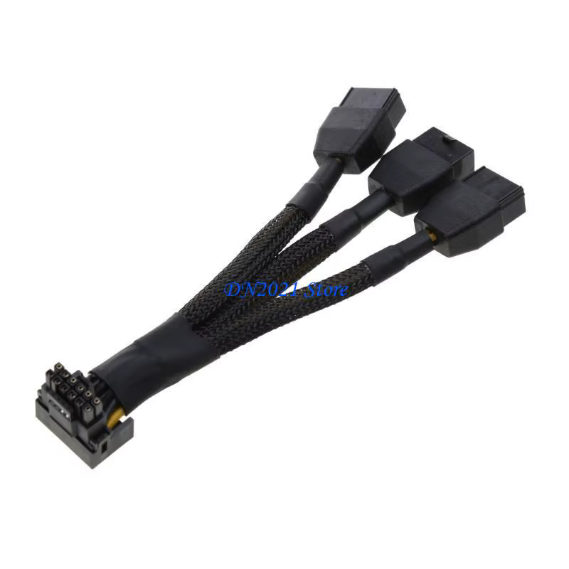 F3ke 3x8pin à 16pin PCIe 5.0 Adapter Line pour CPU RTX4090 RTX4080 12VHPWR 90 DEGRUME À 3X8PIN 4X8pi