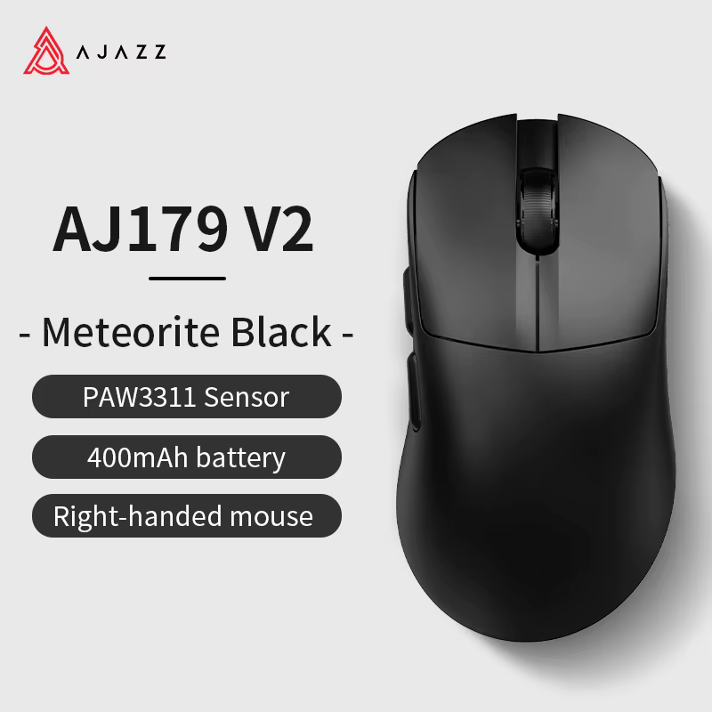 AJAZZ AJ179 V2 MAX Souris de jeu sans fil E-Sport, taux de polling 1K, design léger, ergonomique, ca