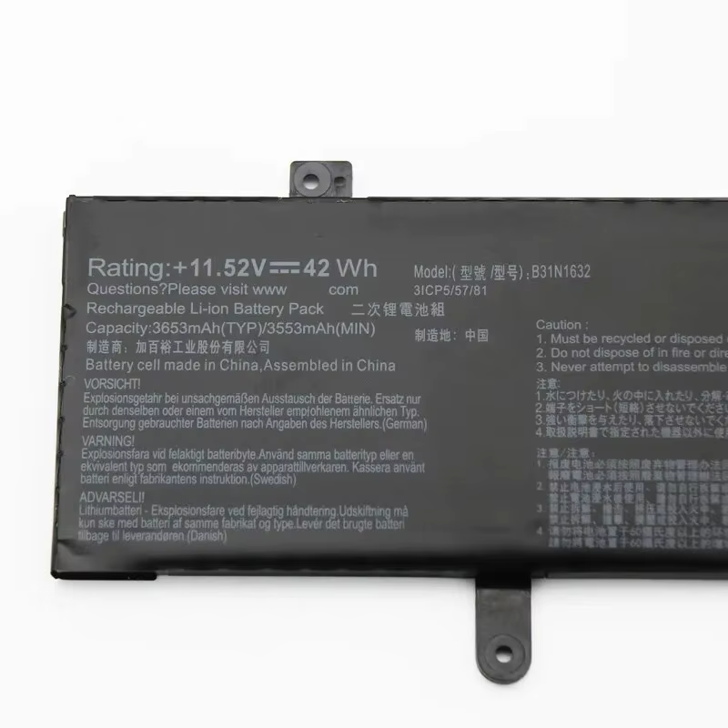 Nouvelle batterie d'ordinateur portable OEM B31N1632 avec Asus Vivobook 14 X405 X405U X405UQ Zenbook S4100U série 0B200-02540000 3ICP5/57/81
