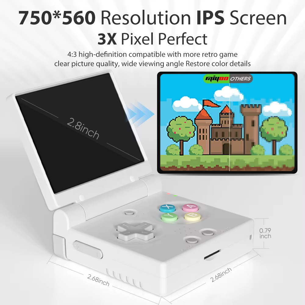 Console de jeu portable rétro MIYOO Mini Flip avec écran IPS de 2
