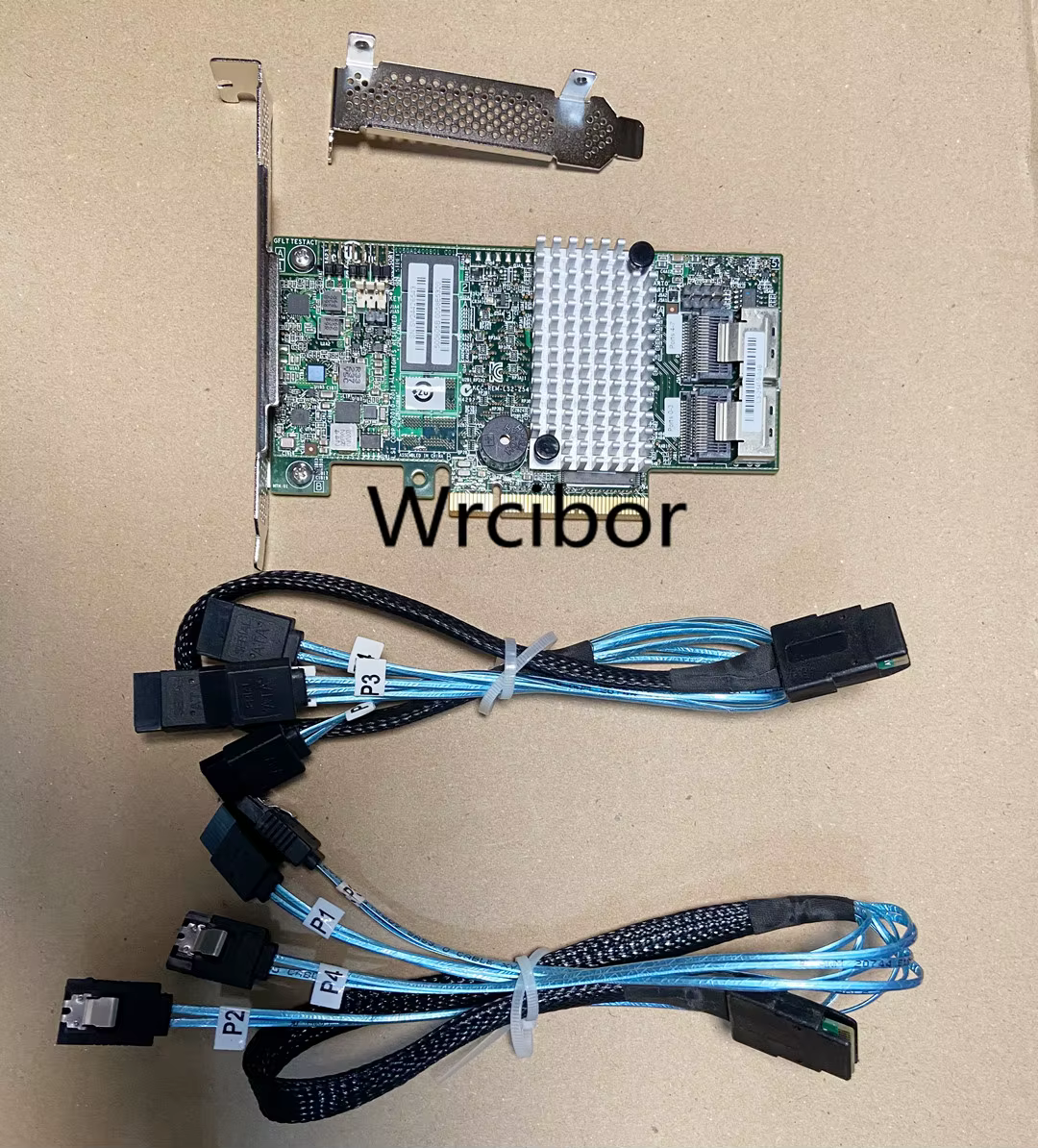 Carte contrôleur principale LSI 9267-8i 2208 PCIEx8 6GBps 512M Support + SFF-8087 vers (4) câbles SATA 7 broches