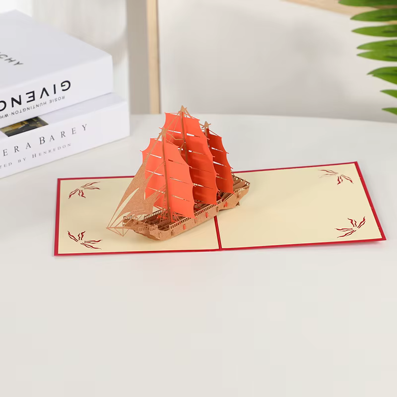 Carte Pop UP 3D, carte d'invitation de vœux joyeux anniversaire, cadeau découpé au Laser, cartes de remerciement, carte postale miniature de véhicule avec enveloppes