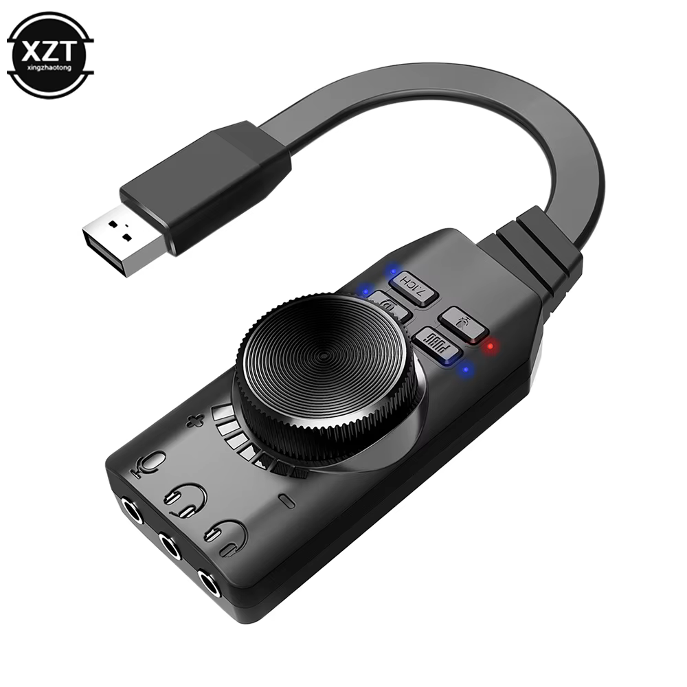 Carte son externe USB vers 3.5mm pour jeu PUBG