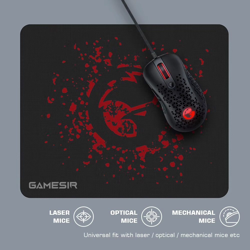 Souris de jeu filaire GameSir GM500 ultra-légère pour PC avec capteur optique PMW33600 12000 DPI