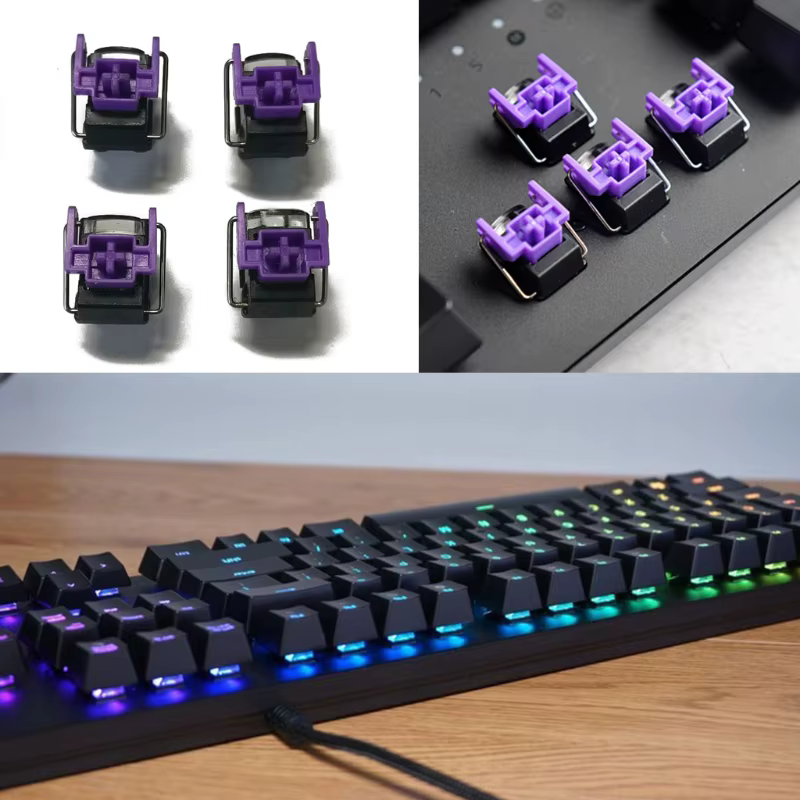 Commutateurs optiques violets pour clavier mécanique de jeu