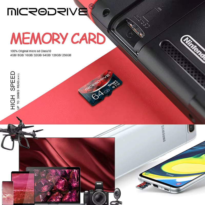 Carte Mini SD 100% Originale Classe 10 4 Go 16 32 64 128 Go