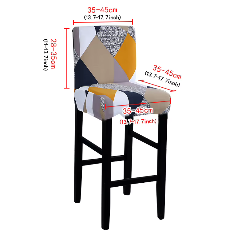 Housse de protection pour tabouret de Bar, en velours Jacquard, pour salle à manger