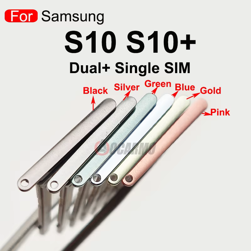 Pour Samsung Galaxy S10 Plus S10 + double et unique emplacement pour carte Sim support de plateau lecteur de carte Sim prise pièces de rechange
