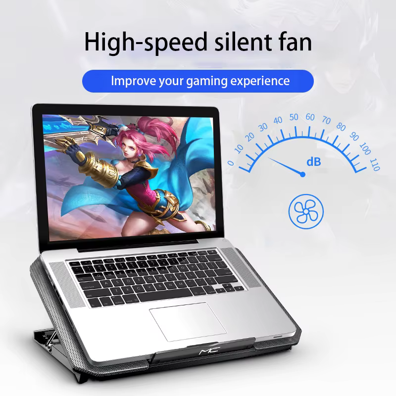 Refroidisseur d'ordinateur portable de jeu de grande taille pour ordinateur