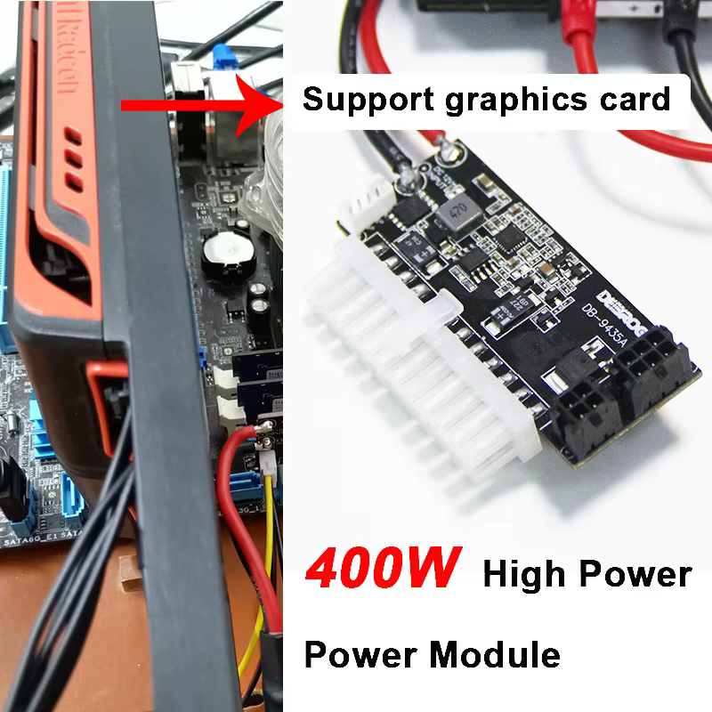 400W Pico DC-ATX PSU 12V module d'alimentation prend en charge carte graphique haute puissance alimentation POUR ITX MATX cas