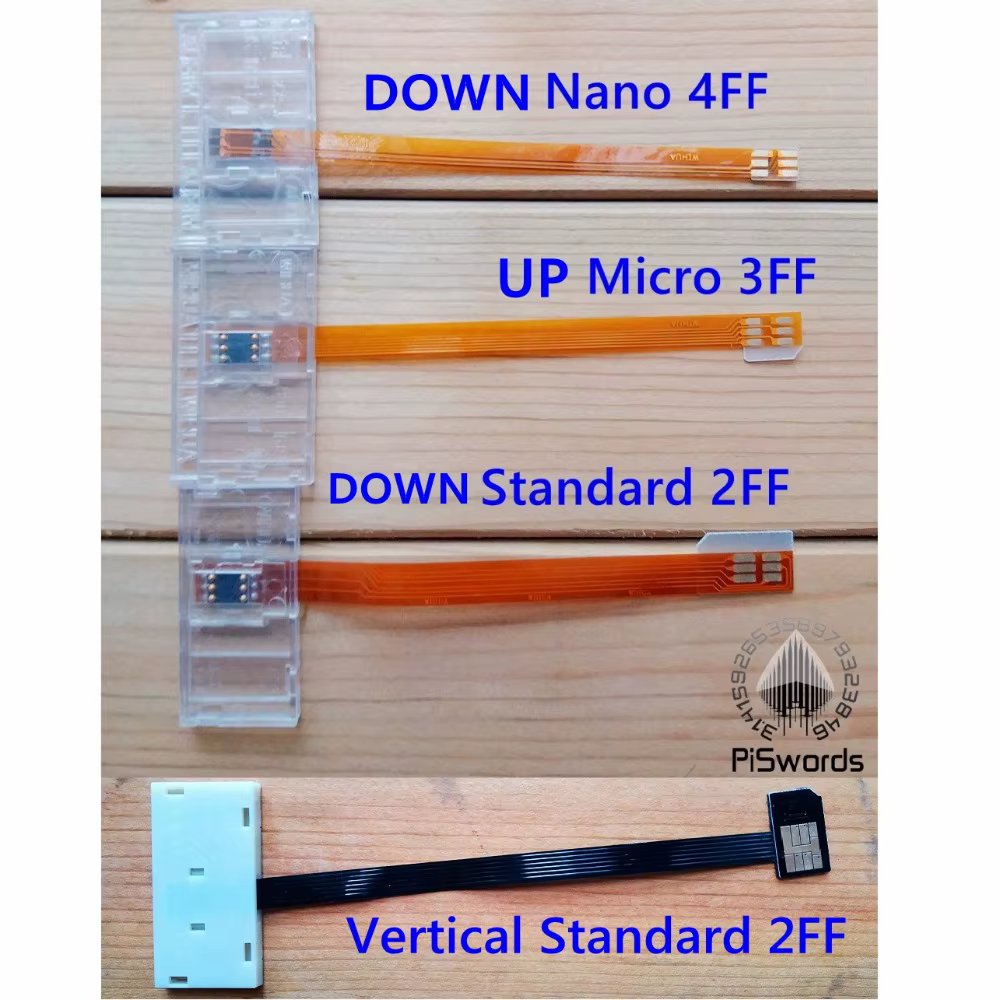 Convertisseur de carte intelligente vers adaptateur Nano Micro Standard Sim Usim Card 2FF 3FF 4FF