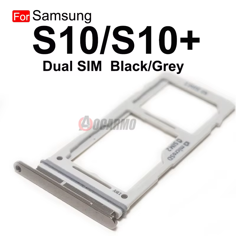 Pour Samsung Galaxy S10 Plus S10 + double et unique emplacement pour carte Sim support de plateau lecteur de carte Sim prise pièces de rechange