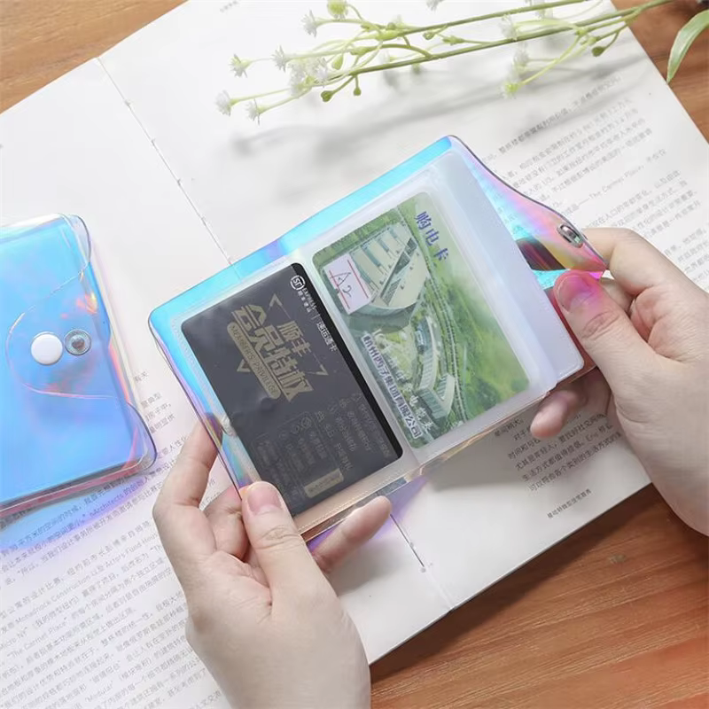 1PC simplicité nouveau PVC Laser Transparent ID porte-carte d'identité affaires RFID blocage portefeuille carte de crédit protecteur étui poche