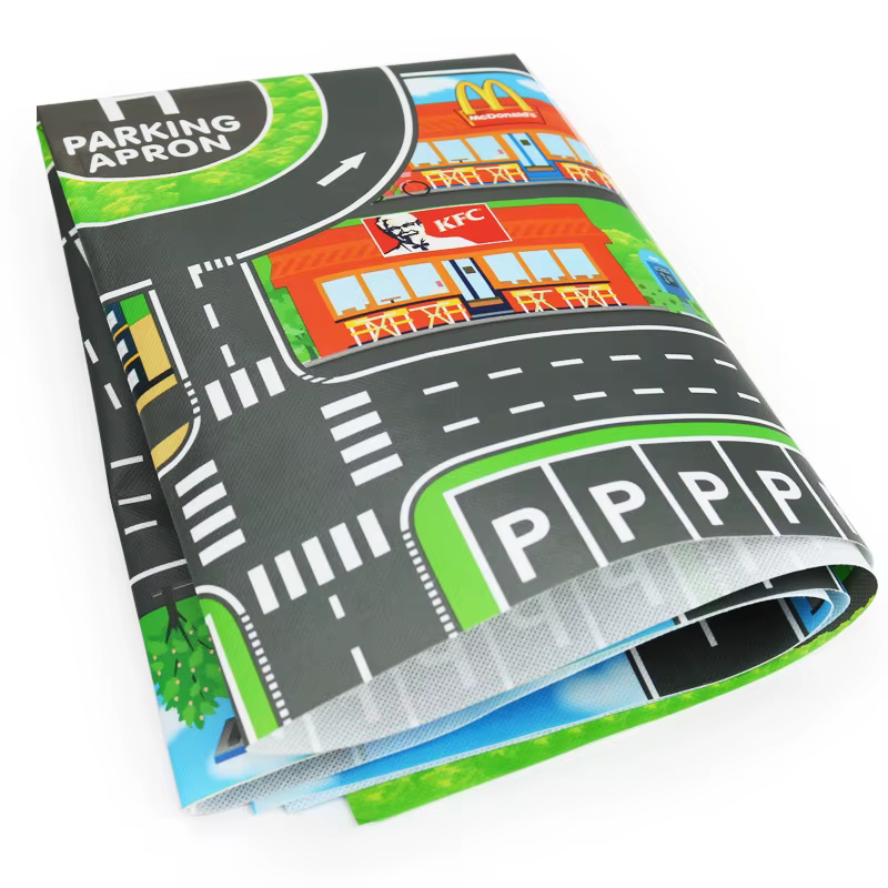 Carte routière de la ville pour enfants, Parking de voitures de ville, panneaux de signalisation, 83x58CM, tapis de jeu d'escalade, jouet