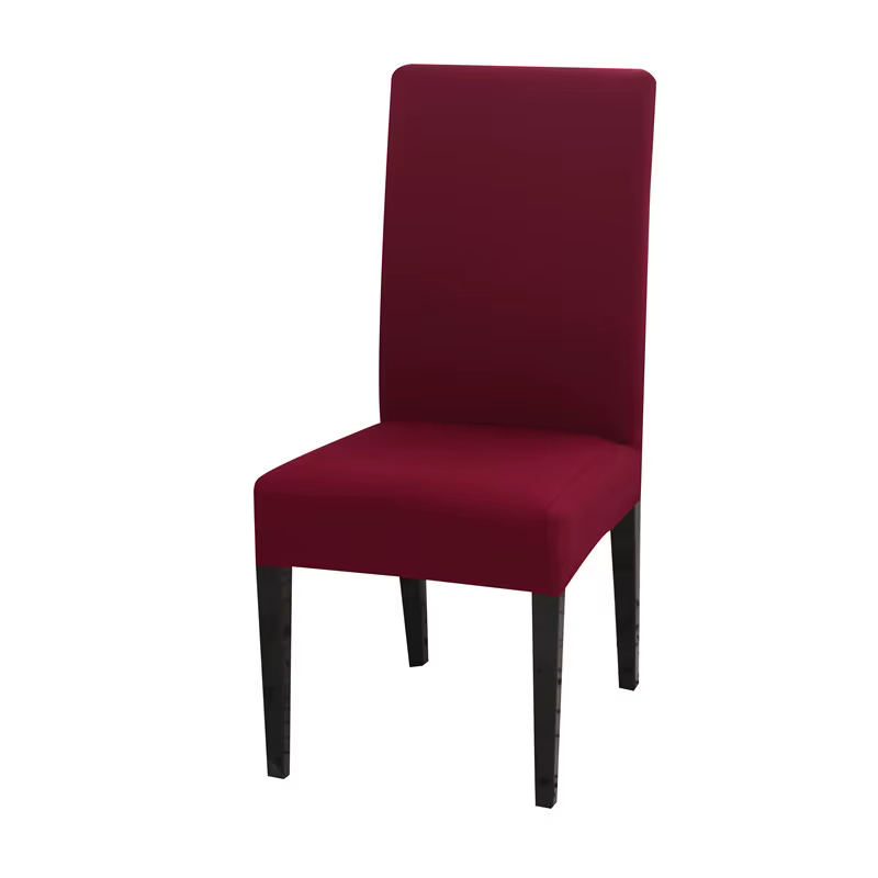 Housse de chaise de couleur unie, en Spandex, extensible, élastique, blanche, pour salle à manger, cuisine, Banquet de mariage, hôtel