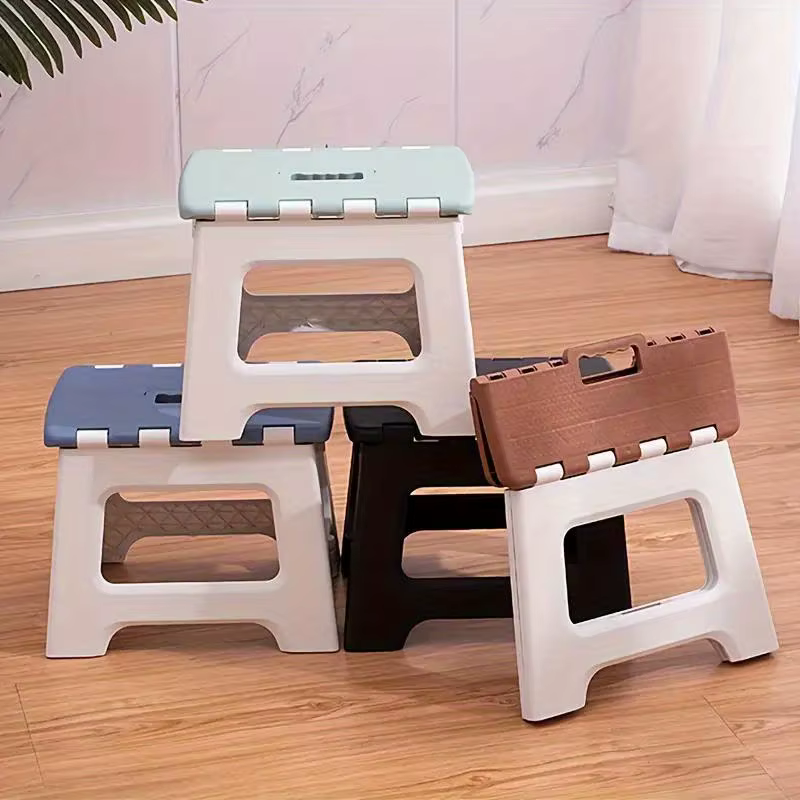 Tabouret pliant portable et tendance, structure durable, adapté à une utilisation intérieure et extérieure, un indispensable pour la maison
