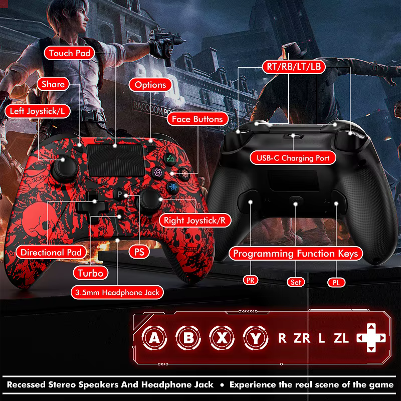 Manette de jeu sans fil pour console PS5/PC