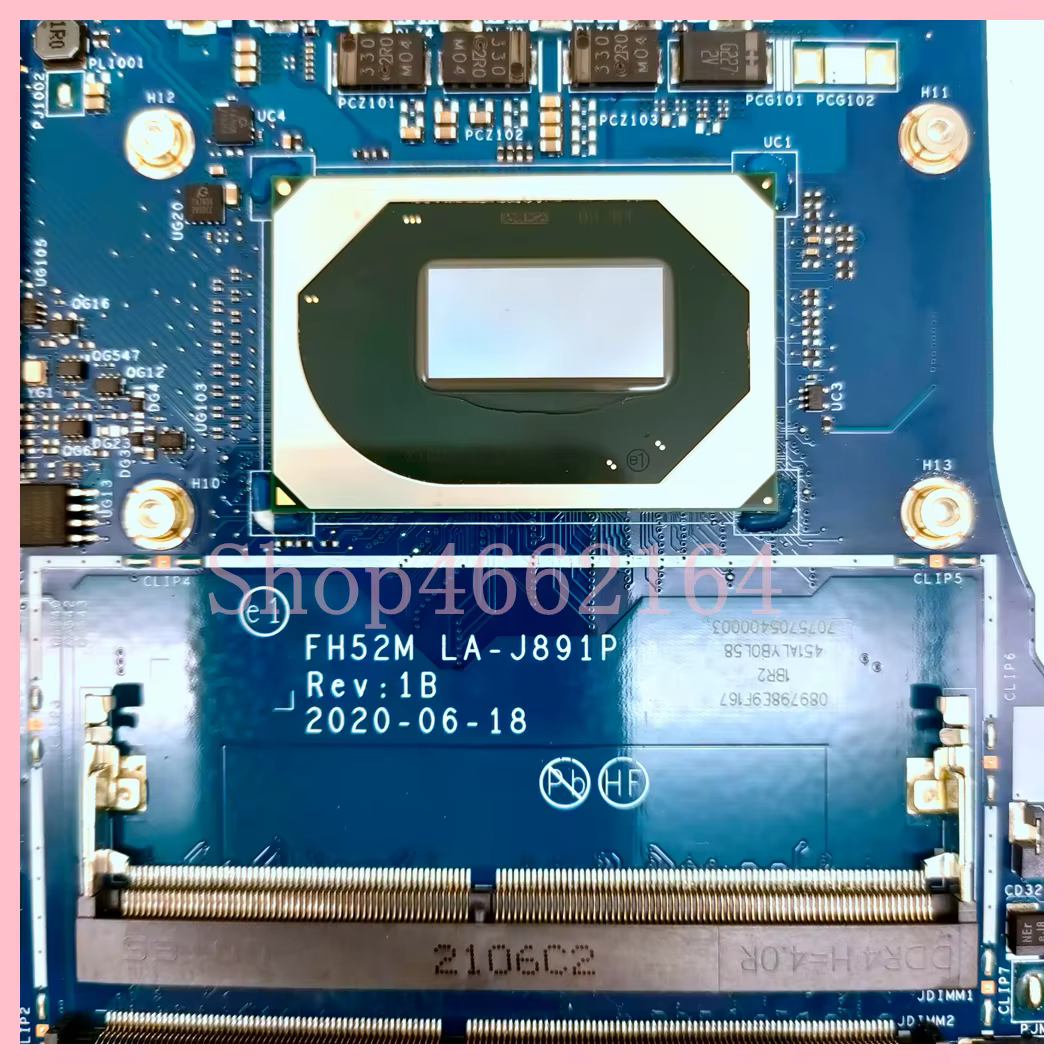 J891P avec i7-10750H CPU RTX2060 GPU carte mère pour ordinateur portable Acer Predator PH315-53