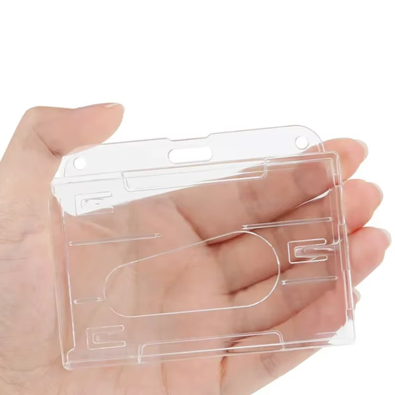 Porte-cartes de travail en plastique, housse de protection pour cartes de Bus, cartes d'identité, étanche, transparente, pour femmes et hommes, étui pour cartes de crédit