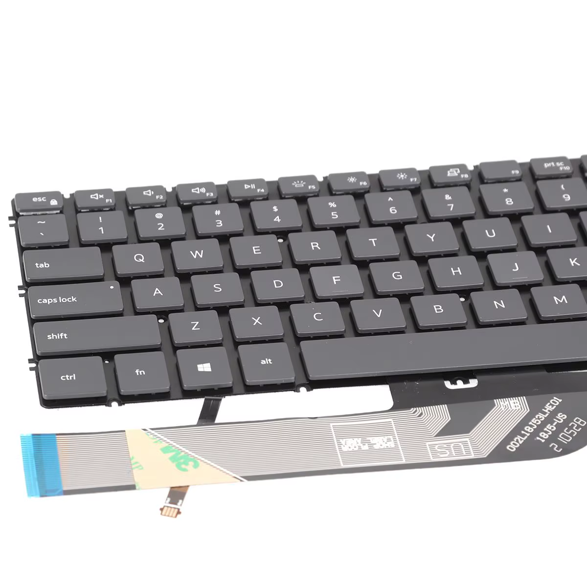 Clavier d'ordinateur portable américain pour DELL Latitude 3301 3410 gris avec rétro-éclairage sans cadre
