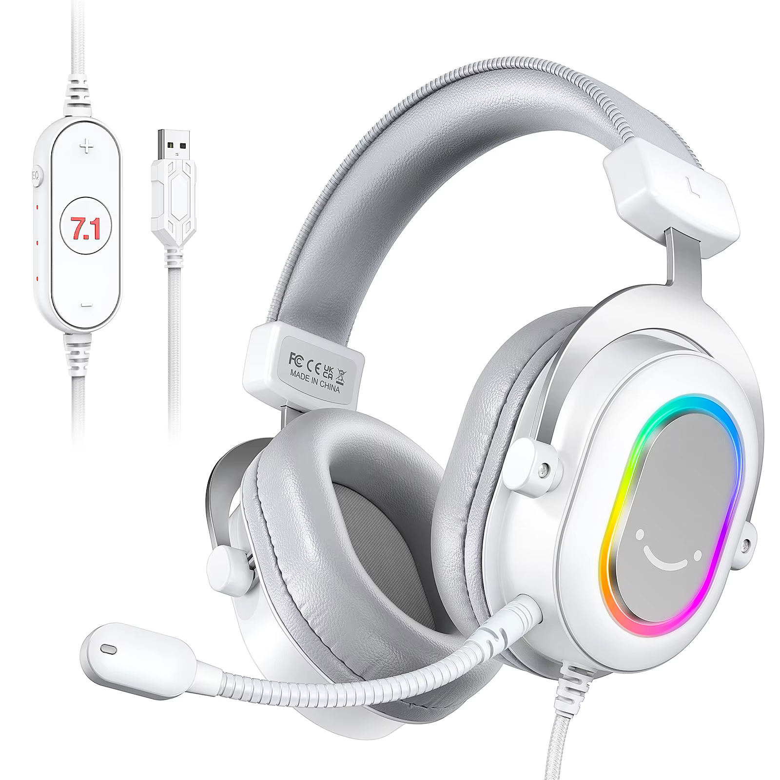 Casque de jeu FIFINE RGB avec son Surround 7.1/3-EQ/MIC