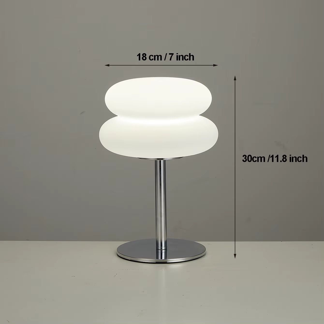 Bauhaus lampe de table abat-jour en plastique chambre chevet salon lampe champignon nordique 9 niveaux de luminosité gradation lumière ambiante