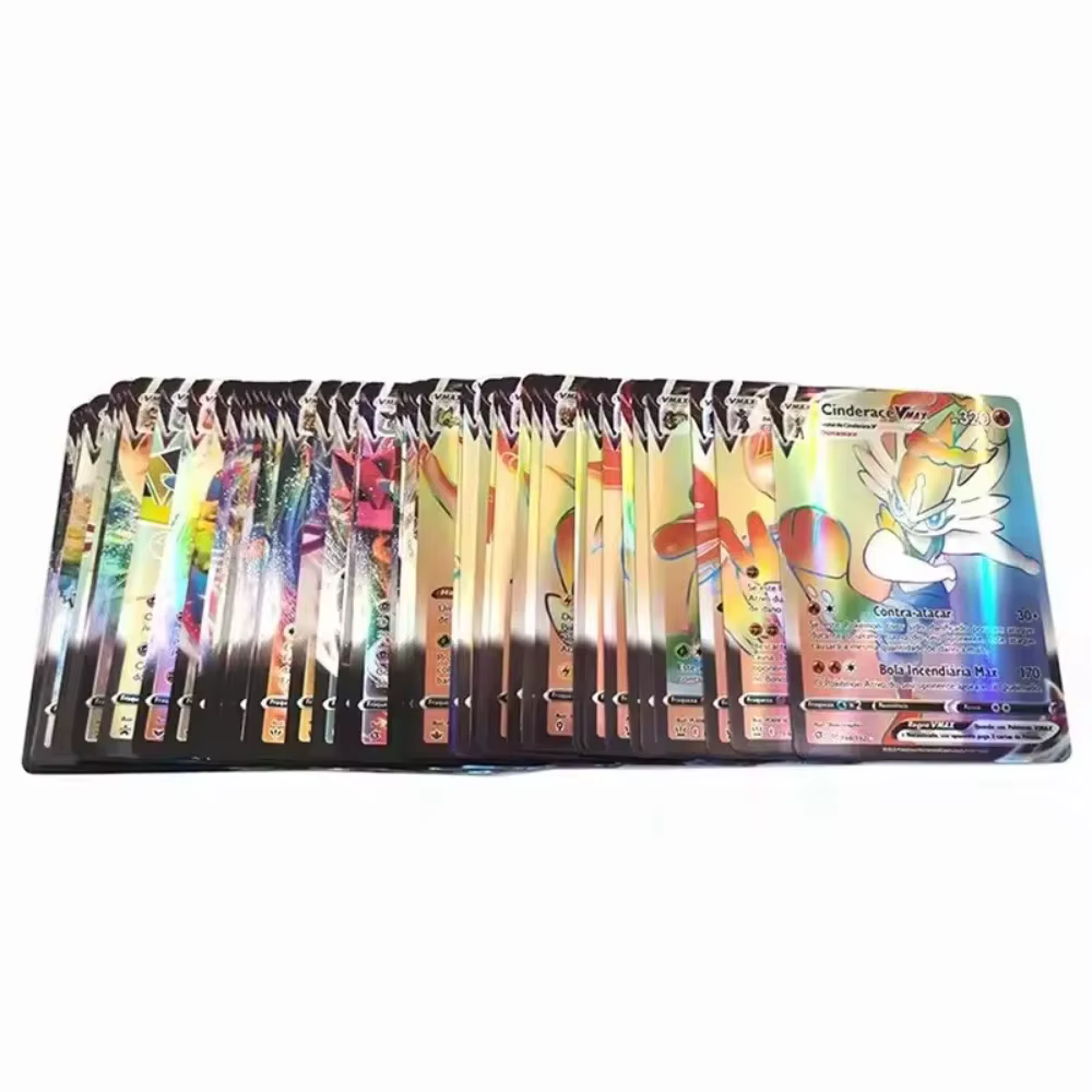 100 pièces cartes Pokemon GX Vmax MEGA Charizard Pikachu Carte Pokémon jeu bataille Carte Trading cartes brillantes jouet cadeaux