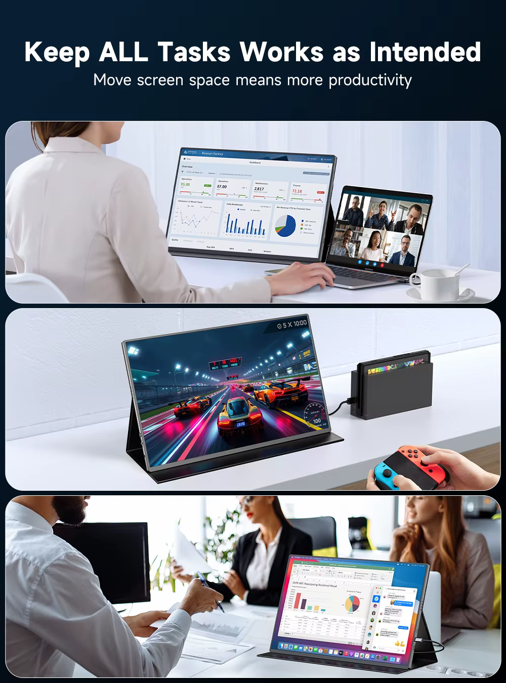 Écran portable UPERFECT 4K 16 pouces 3840 x 2400 IPS pour ordinateur portable