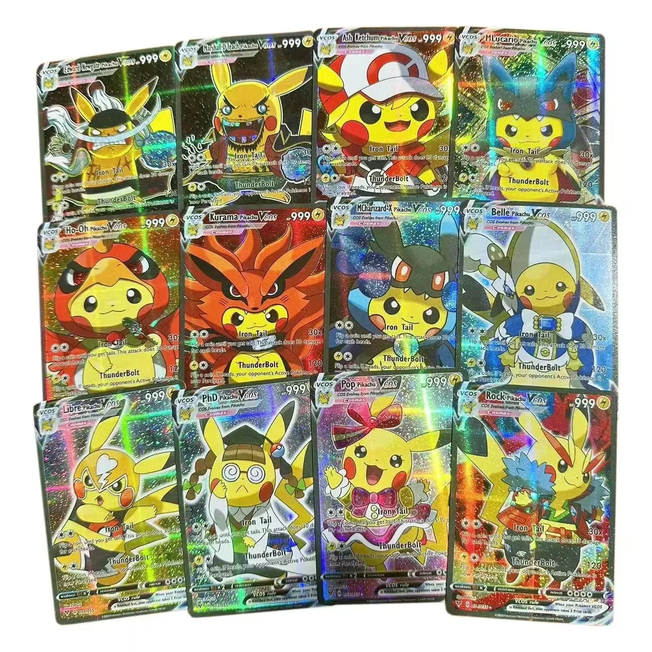 Nouvelles cartes holographiques Pokémon Anime 55 pièces, personnages Pikachu, collection brillante anglaise, cartes à collectionner, jouets, cadeau pour enfants