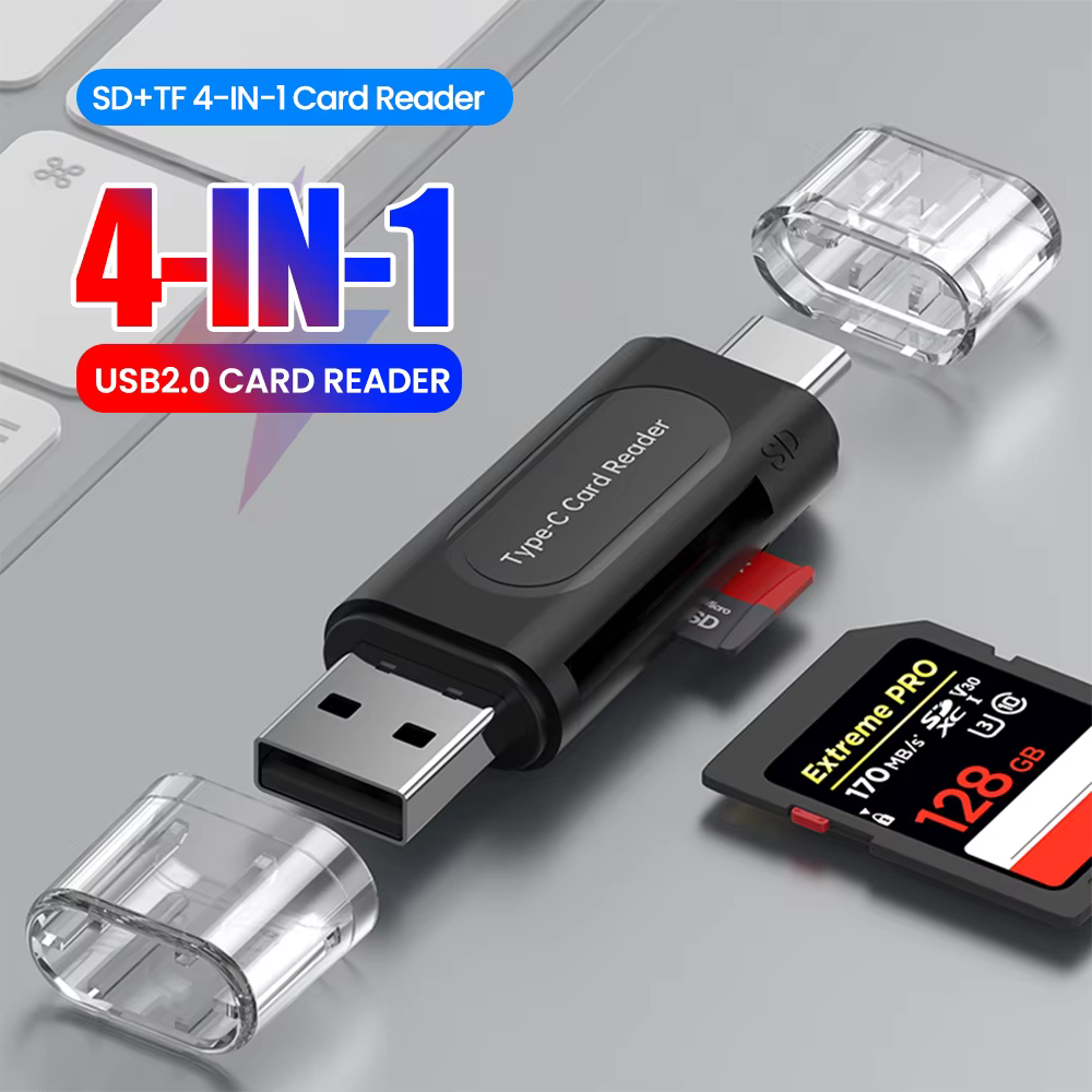 Lecteur de carte USB TYPE-C multifonction 4 en 1