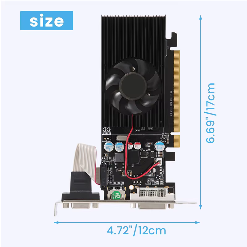 M67K-GT210 1GB DDR2 64Bit carte graphique PCIE 2.0 GPU-Compatible DVI VGA