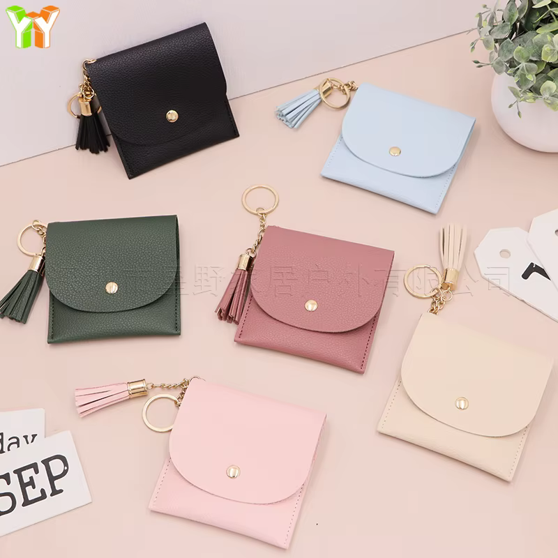 Porte-monnaie pour femmes, Mini porte-cartes, fentes multiples, pochette rigide Simple et élégante pour la gestion des changements