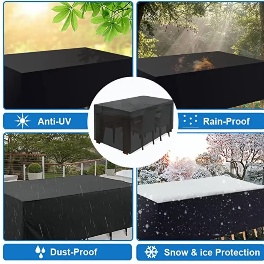 Housse de meubles de jardin pour chaise et Table de canapé, Protection imperméable et résistante contre la poussière, la pluie et la neige