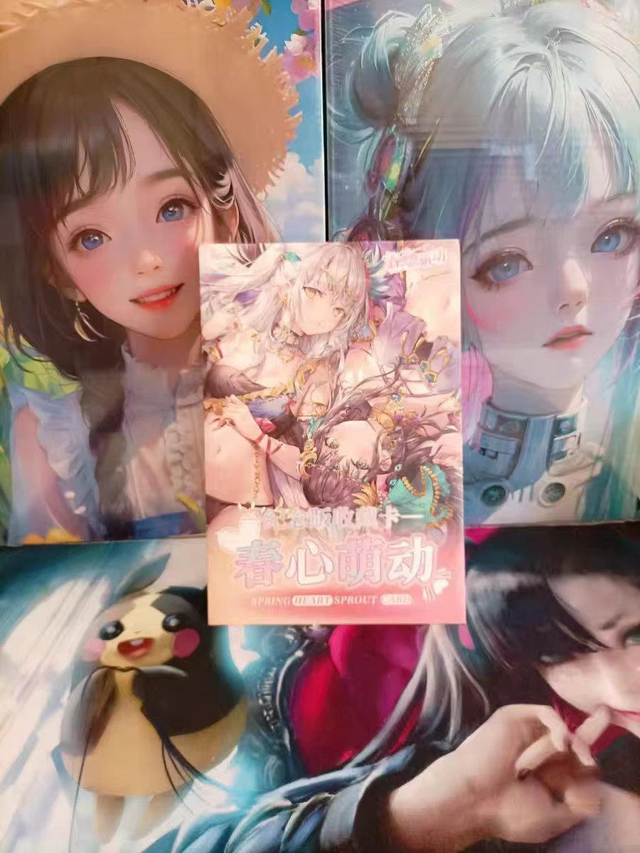 Cartes à collectionner commémoratives « Spring Heart Sprout » Anime Waifu – Boîte cadeau