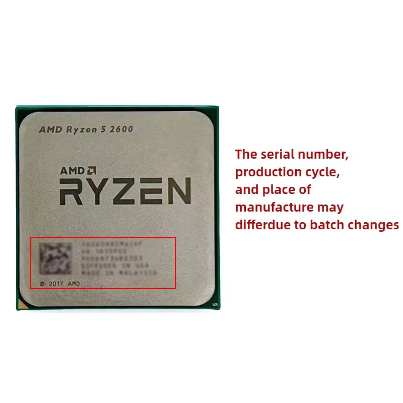 Processeur de jeu pour ordinateur de bureau AMD Ryzen 5 2600 3