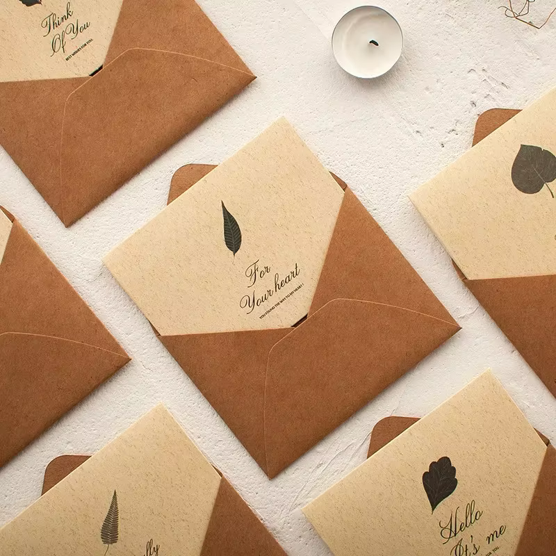 Carte de vministériels x festive avec enveloppes et autocollants, cartes d'invitation pour fête d'anniversaire, mariage et vacances, carte de bénédiction de message, ensemble de 6 pièces