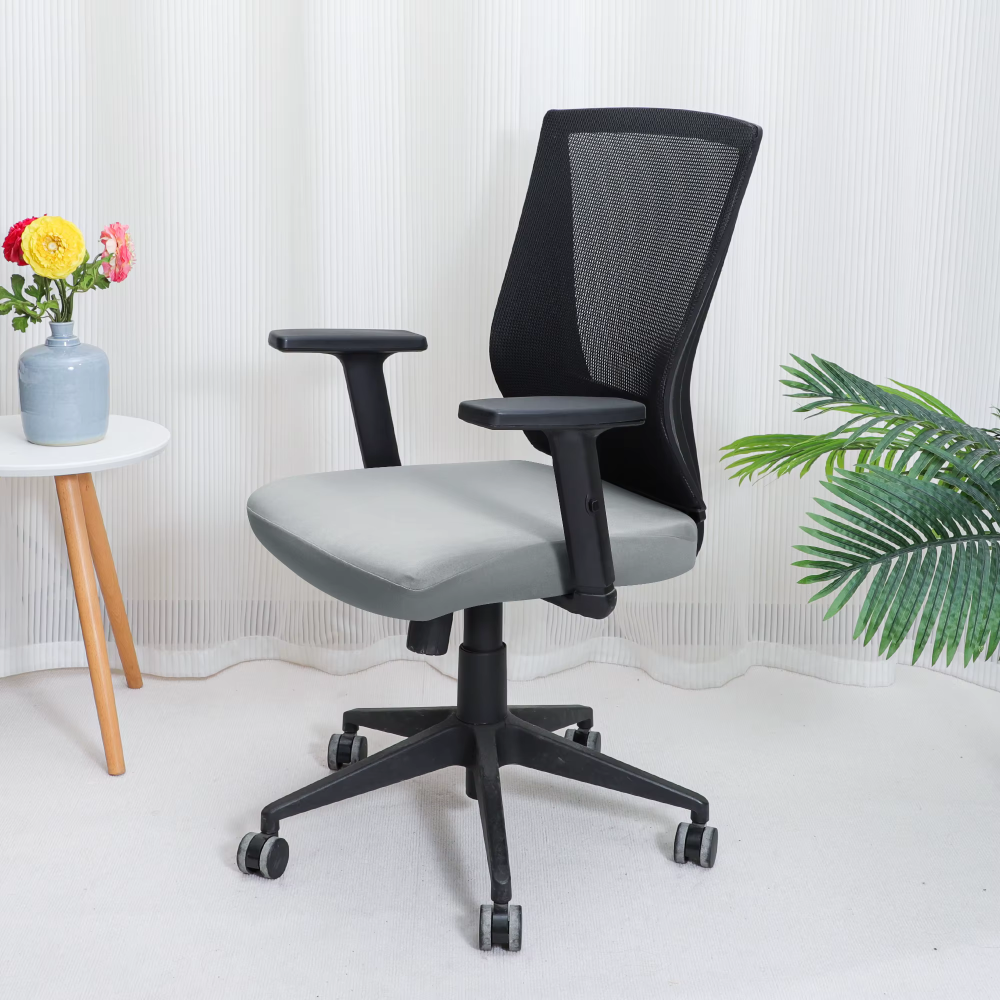 Housse de siège de chaise de bureau extensible, solide, pour chaise d'ordinateur, 1 pièce, housse de siège de fauteuil, adaptée au siège de 38 à 52cm de largeur