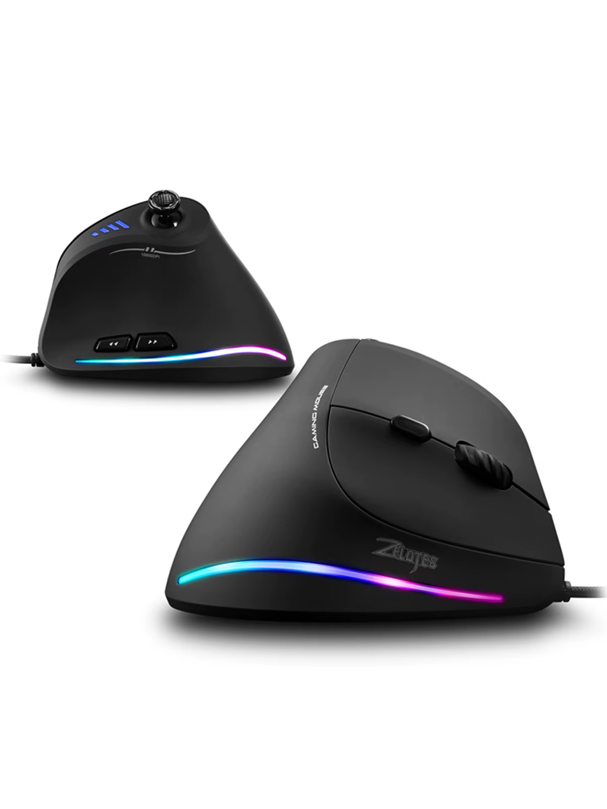 ZELOTES C-18 souris de jeu verticale 10000 DPI Programmable 11 boutons USB filaire rvb