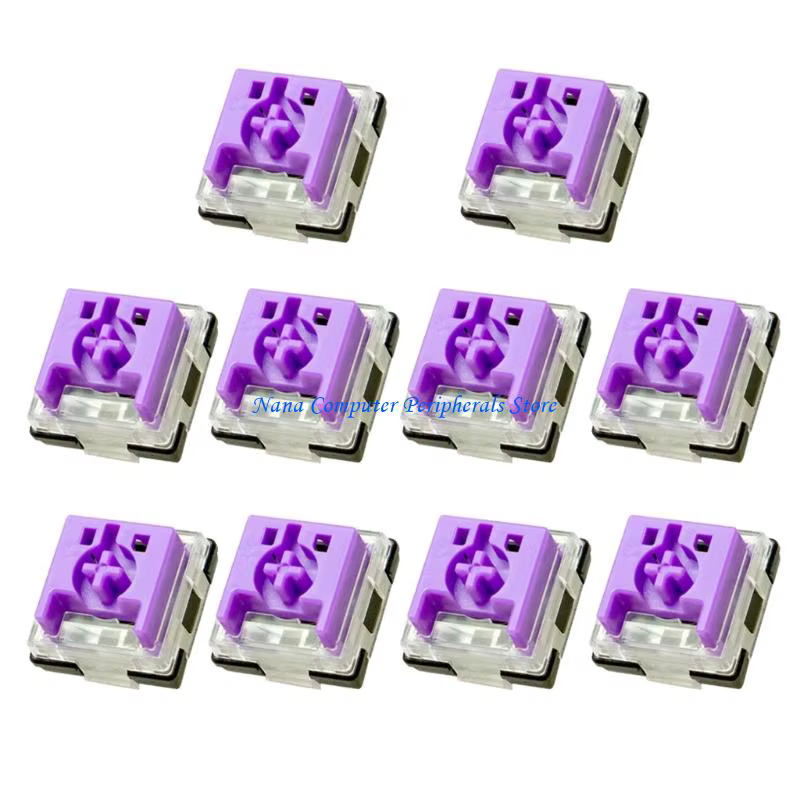 F68C 10 pièces commutateurs silencieux à profil bas avec oscillation réduite Double Contacts en or Rose claviers mécaniques