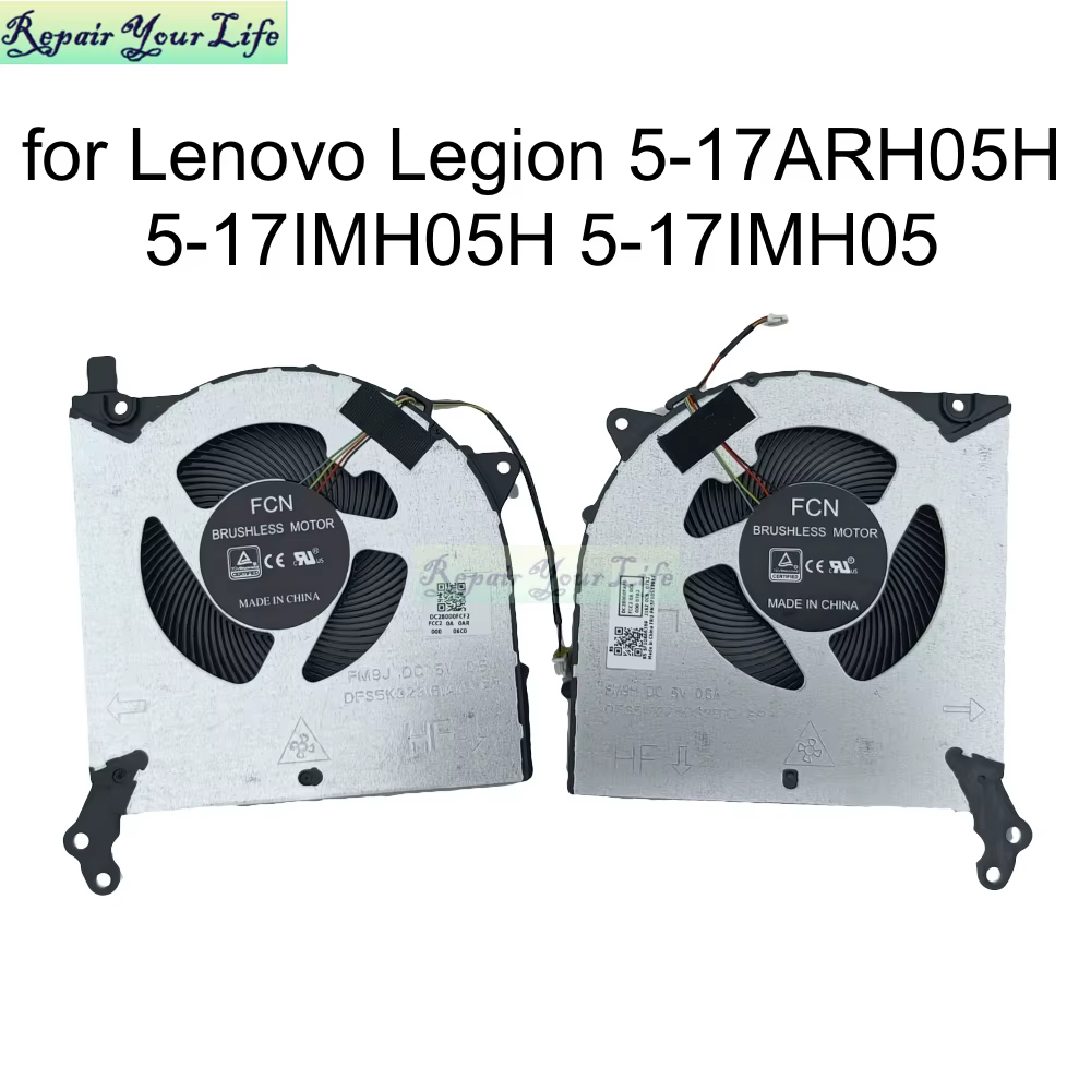 Ventilateur de refroidissement pour ordinateur portable Lenovo Legion 5-17ARH05H 17IMH05H 17IMH05 82GN 81Y8 82B3 adapté