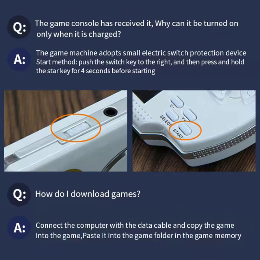Console de jeu vidéo rétro Portable