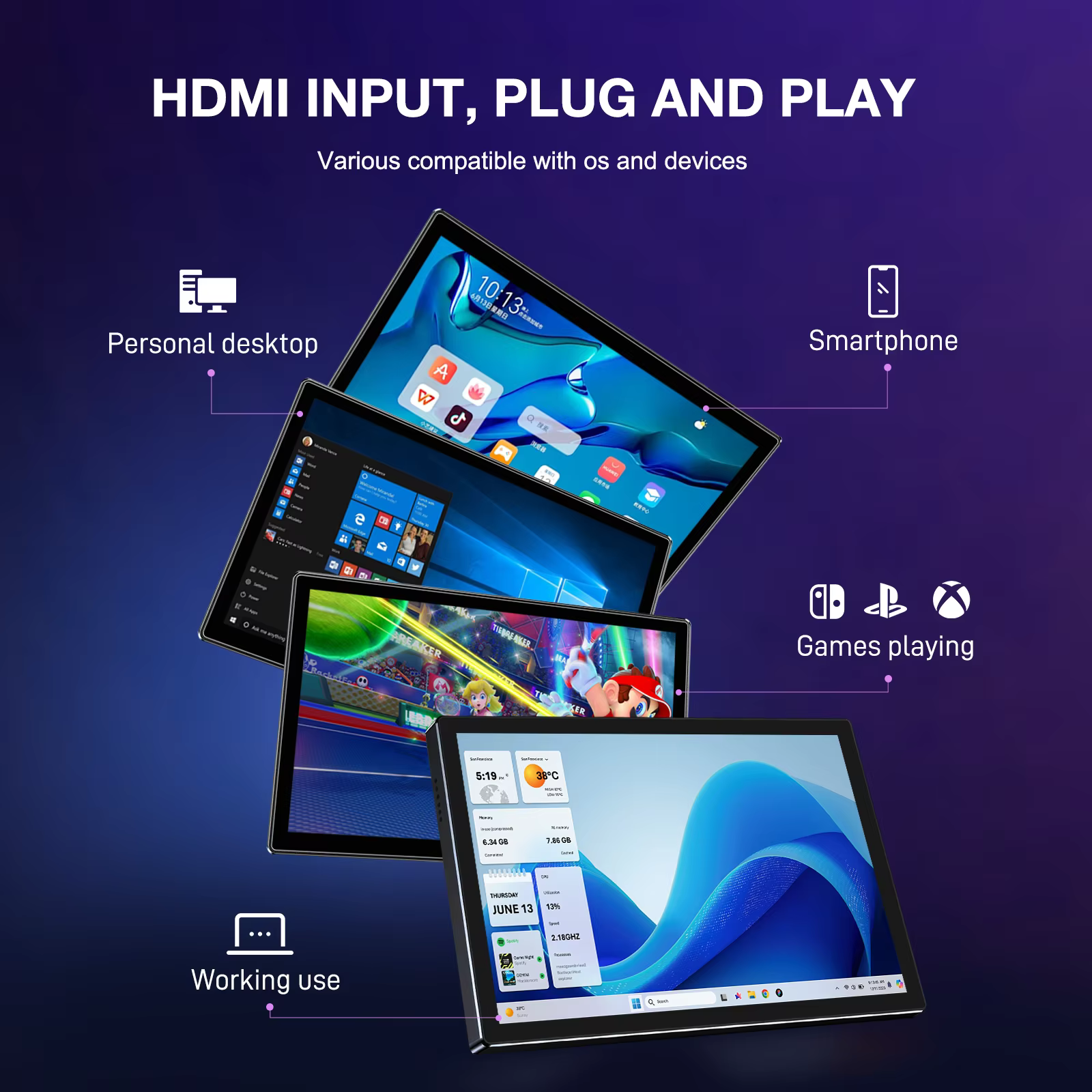 Moniteur Portable tactile 11 pouces