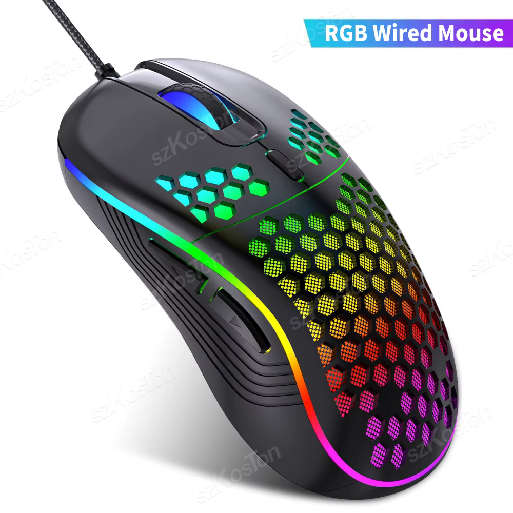 Souris de jeu filaire USB avec rétroéclairage RVB