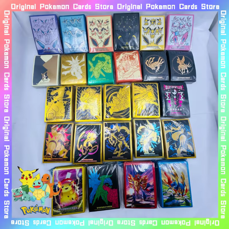 Carte Pokémon authentique originale PTCG Pikachu Eevee Mew Charizard, pochette de protection pour cartes, collection de jeux, cadeaux