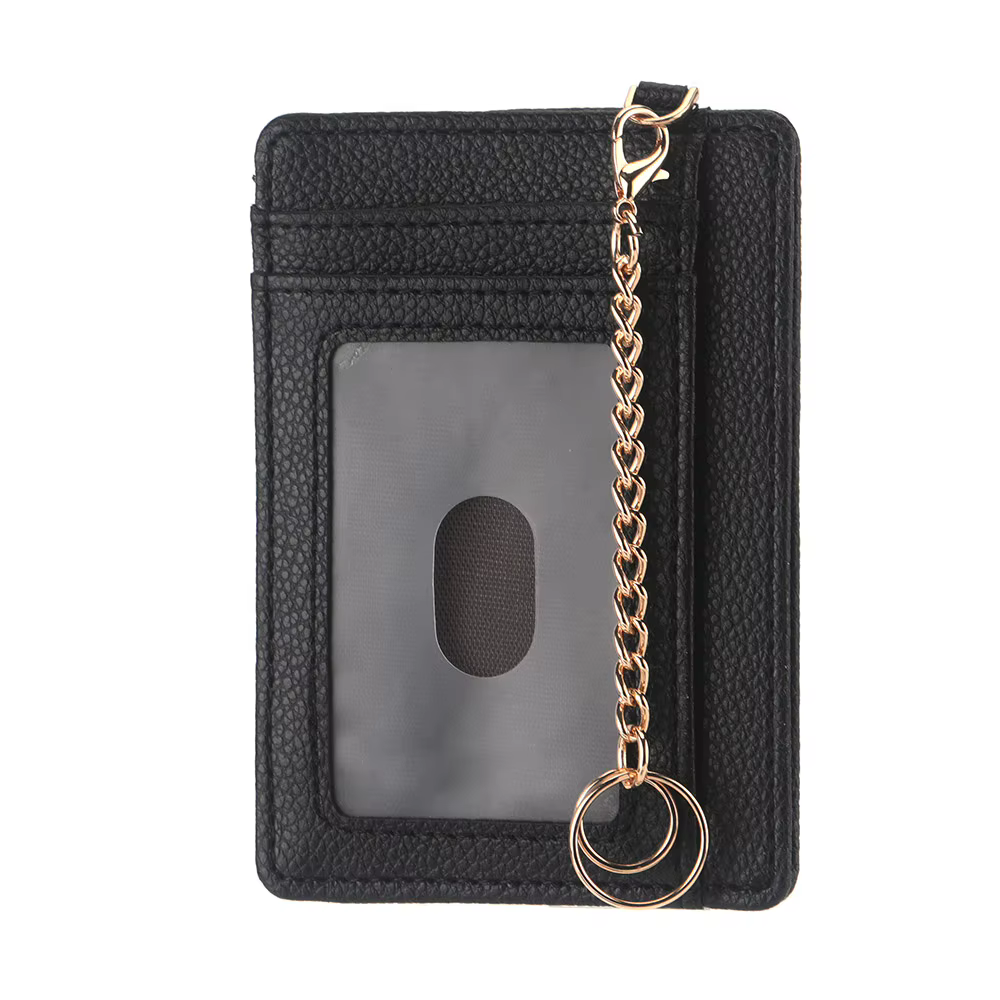 Porte-cartes de crédit minimalistes et minces et fenêtres d'identification transparentes, étui mince pour cartes, portefeuille pour femmes et hommes, couverture pour cartes de visite