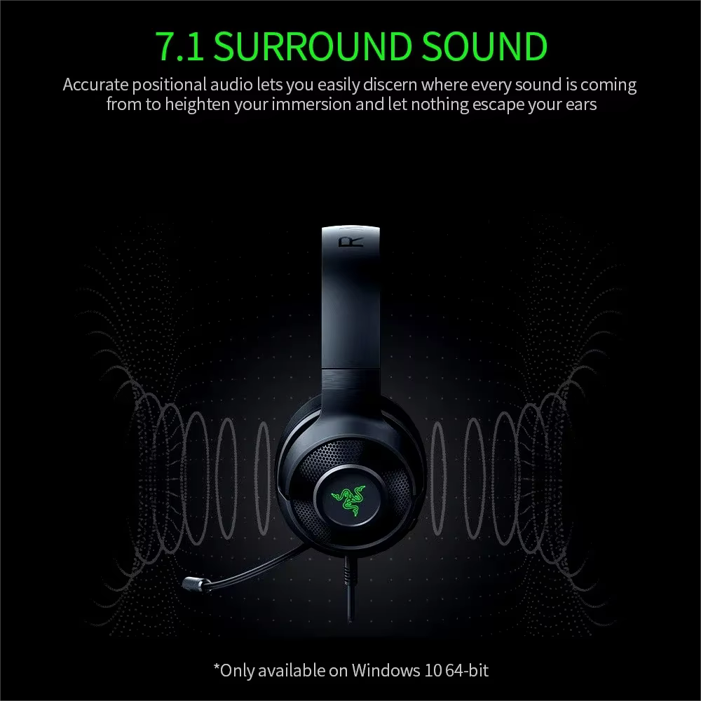 Razer Kraken X Essential Casque De Jeu 7.1 Son Surround