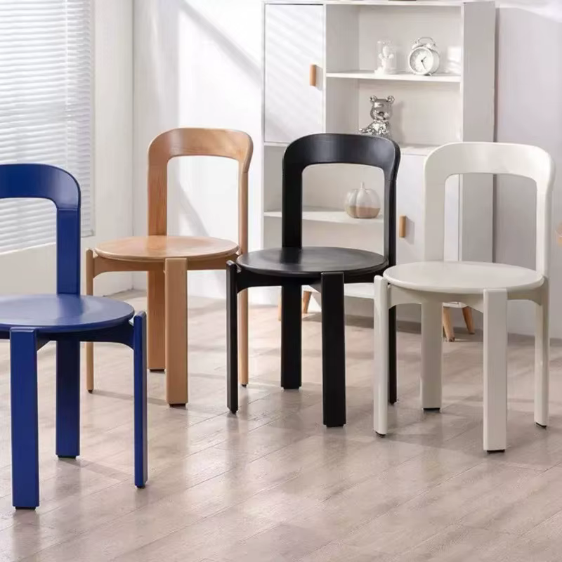Chaise de salle à manger minimaliste moderne en résine moulée, Design intégré, Options de couleurs multiples, chaise d'appoint robuste pour salle à manger