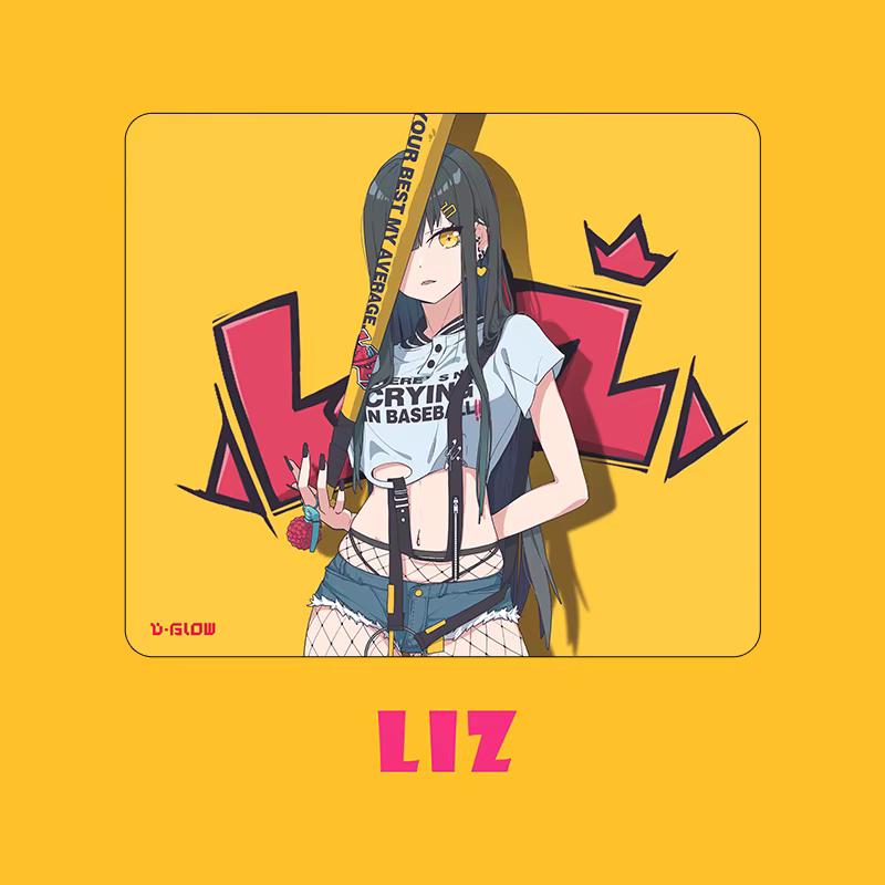 D-GLOW【LIZ】 Tapis de souris Litchi Smooth pour les jeux