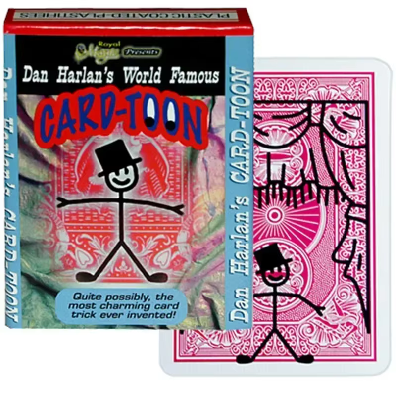 Carte-Ton # 1 et # 2 cartes tours de magie Animation CardToon Deck Magie gros plan Illusions Gimmick mentalisme carte à jouer Magia